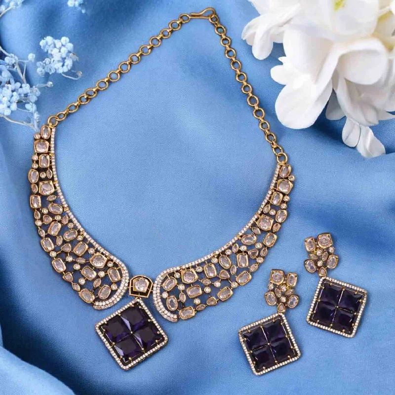 antique filigree wedding band Purple Katherina Victorian Jewellery Set - New Arrival