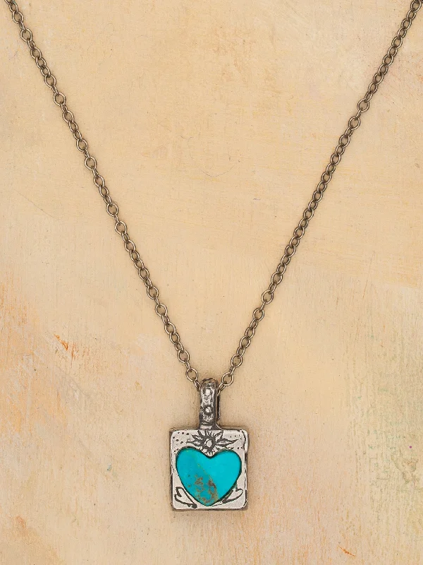 modern baguette diamond ring Big Open Sky Heart Necklace