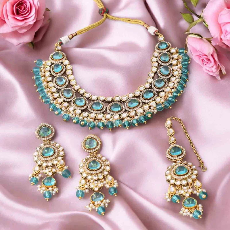 infinity heart necklace personalized Rama Nikhina Kundan Jewellery Set
