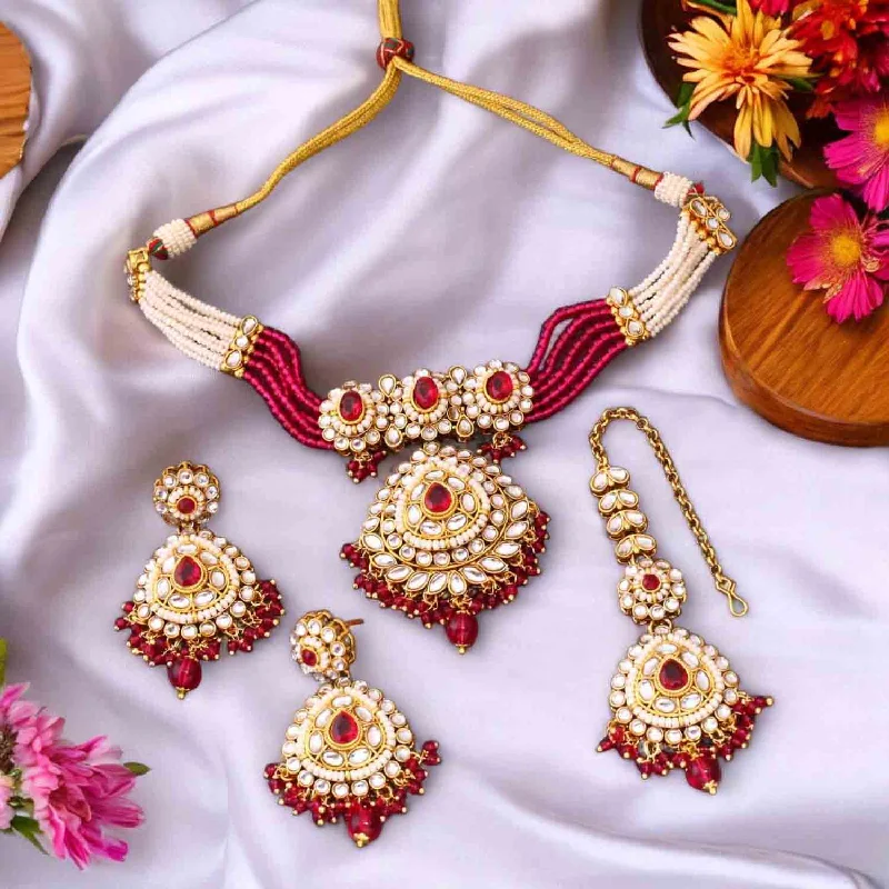 large statement turquoise ring Rani Nayra Kundan Jewellery Set