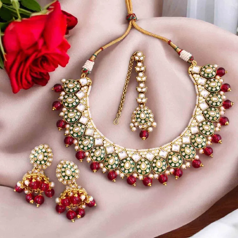 vintage filigree engagement ring Rani Pranavi Kundan Jewellery Set