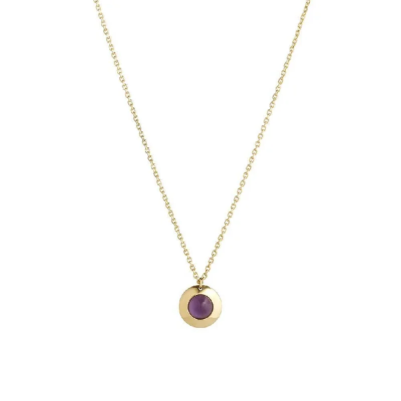 Gems of Cosmo 18K Gold Necklace w. Amethyst