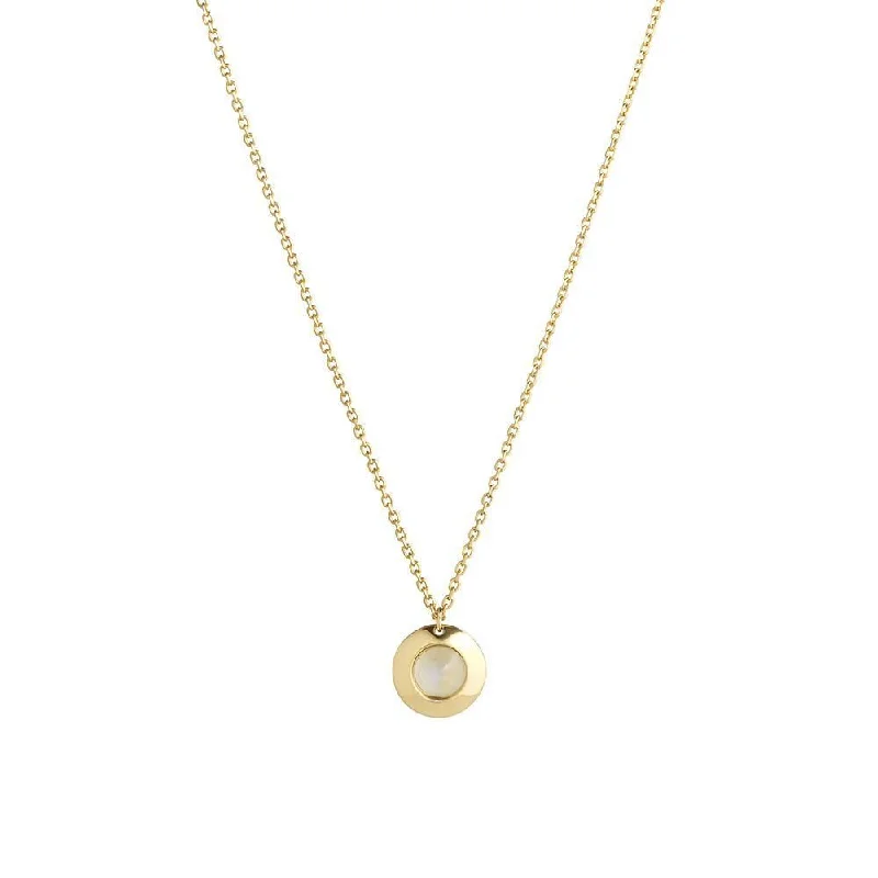 Gems of Cosmo 18K Gold Necklace w. Moonstone