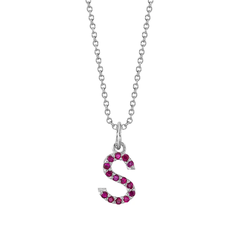 dainty snake ring gold S Initial Birthstone Charm Necklace