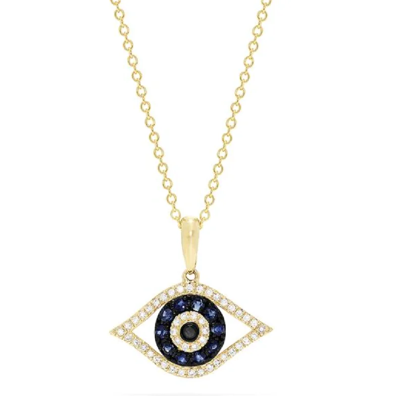oval cut engagement ring platinum 14K Yellow Gold Sapphire & Diamond Evil Eye Pendant oval cut engagement ring platinum 14K Yellow Gold Sapphire & Diamond Evil Eye Pendant