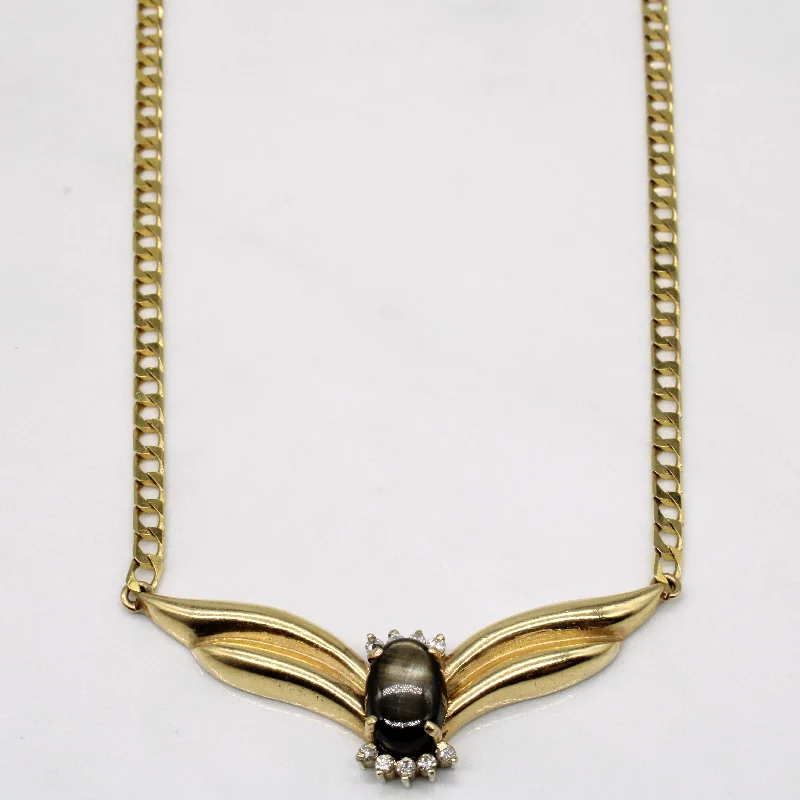 custom name necklace gold Sapphire & Diamond Pendant Necklace | 2.50ct, 0.04ctw | 17" |