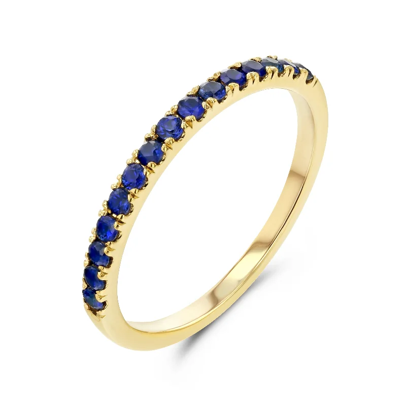 dainty sapphire stacking rings PAVÉ RING