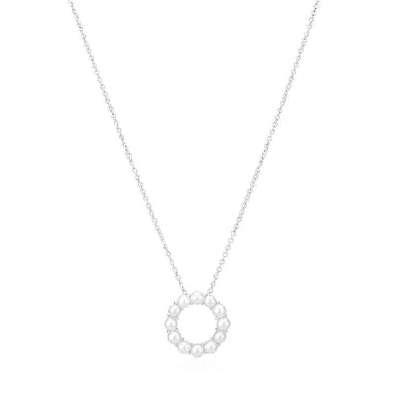 Biella Altro Perla Silver Necklace w. Pearls