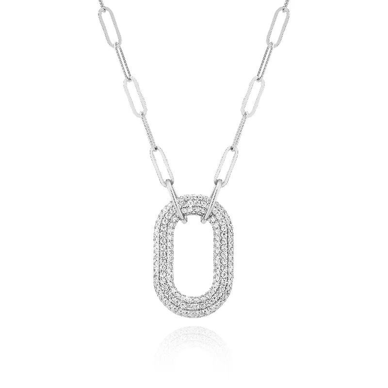 Capri Uno Silver Necklace w. Zirconia