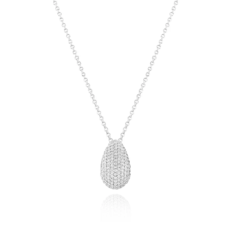 Goccia Altro Silver Necklace w. Zirconia