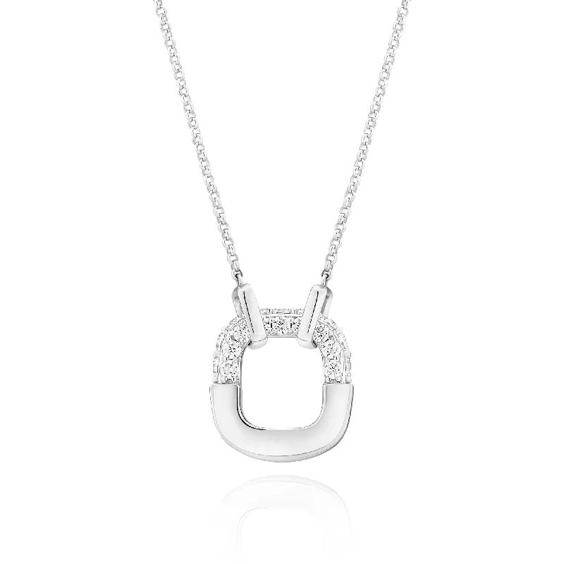 Maratea Silver Necklace w. Zirconia