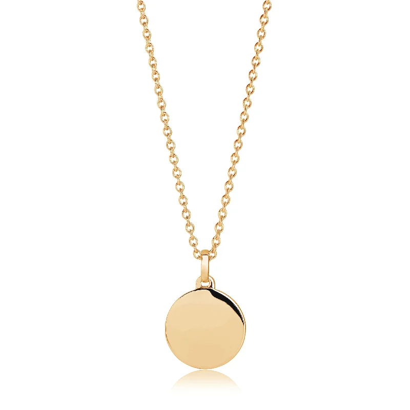 Follina Pianura Gold Plated Necklace 12 mm Pendant