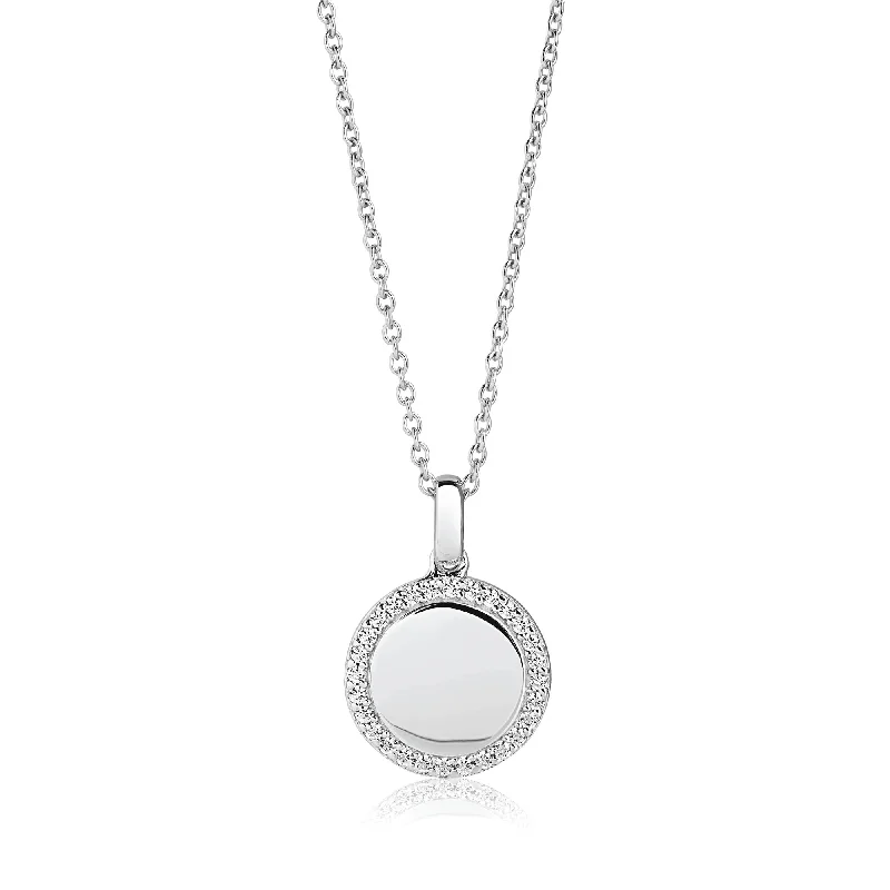 Follina Silver Necklace w. White Zirconias