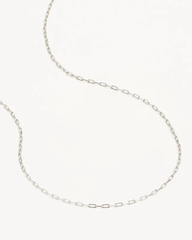 personalized family tree necklace Sterling Silver 18" Link Chain Necklace