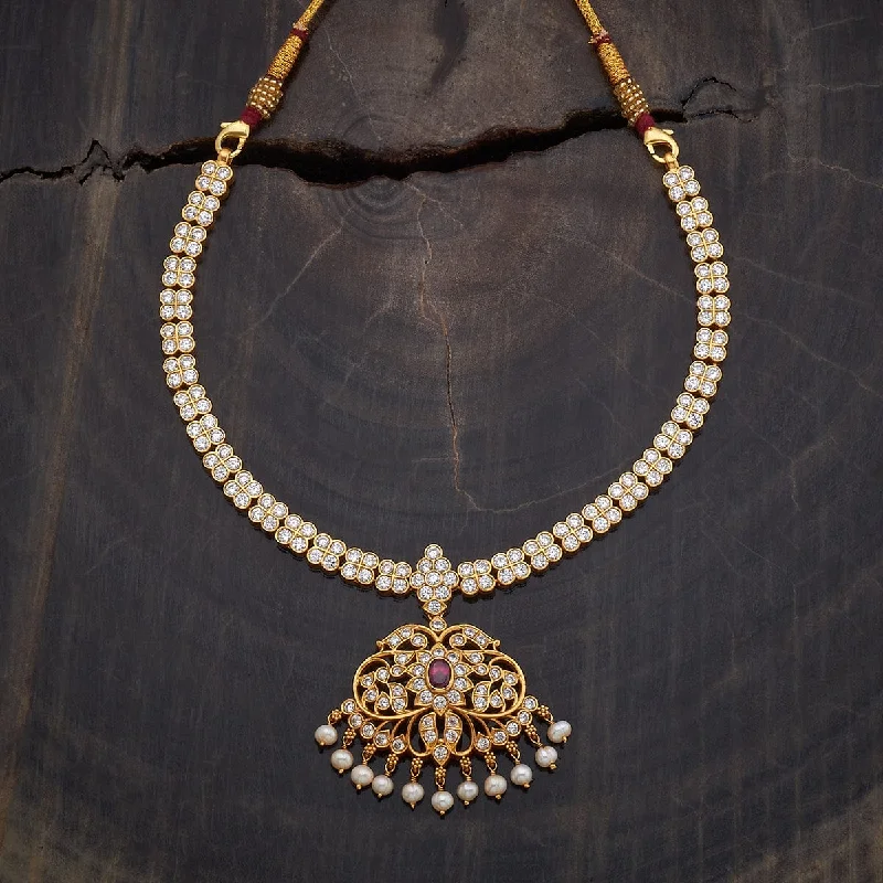 dainty lotus flower ring Silver Temple Necklace 177315