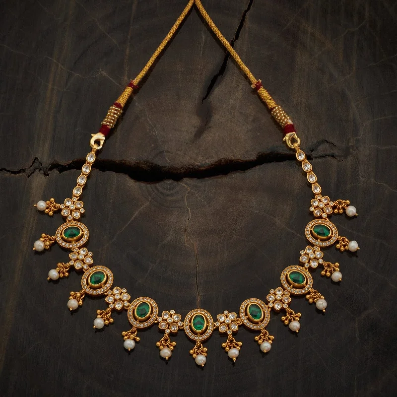 double-layered choker necklace Silver Temple Necklace 177317