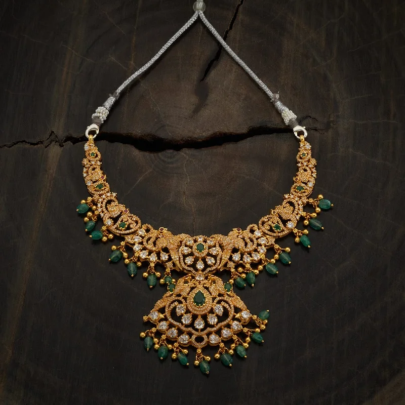unique diamond stud earrings Silver Temple Necklace 178020