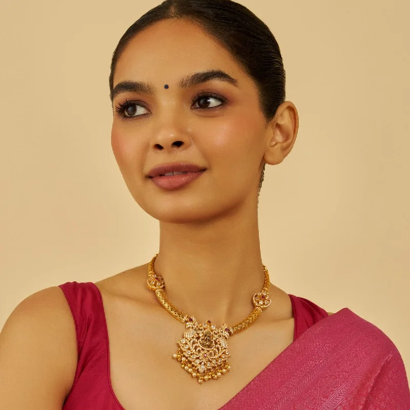 simple crystal earrings Silver Temple Necklace 178027