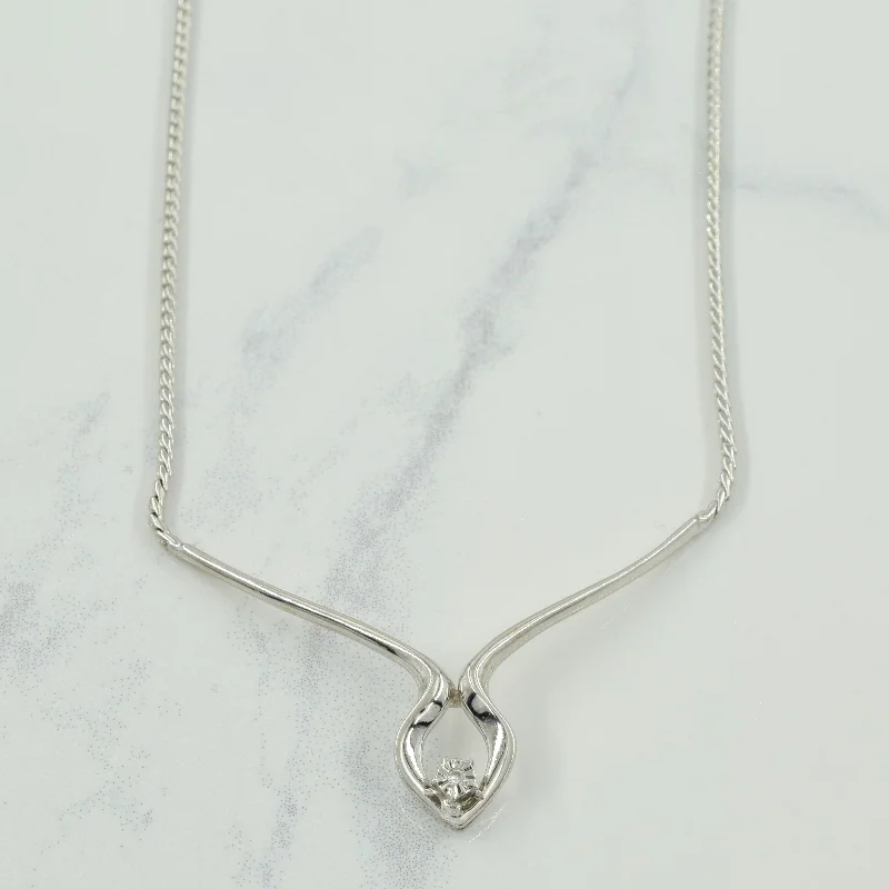 real tourmaline birthstone ring Solitaire Diamond Necklace | 0.01ct | 16" |