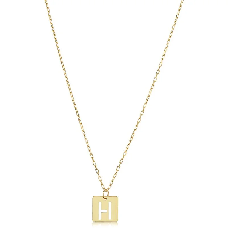 STAMPED INITIAL H PENDANT