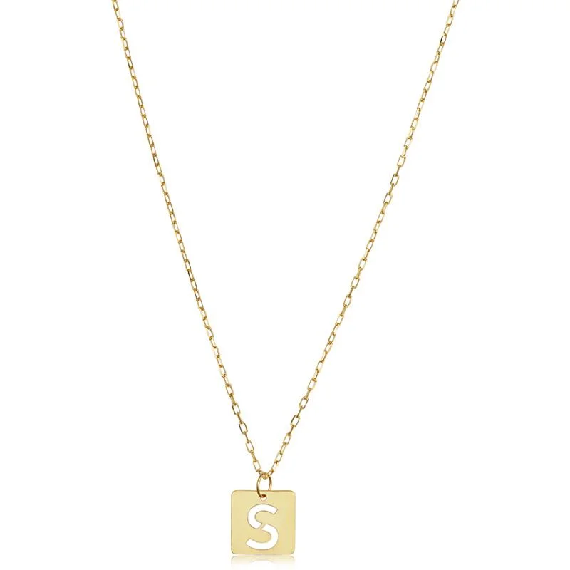 STAMPED INITIAL S PENDANT