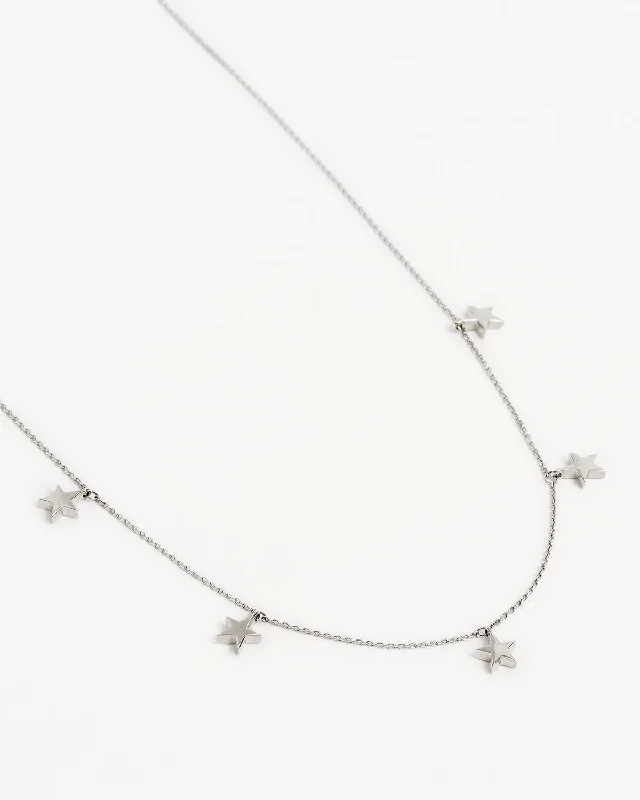 gold medallion pendant necklace Sterling Silver Star Bright Necklace