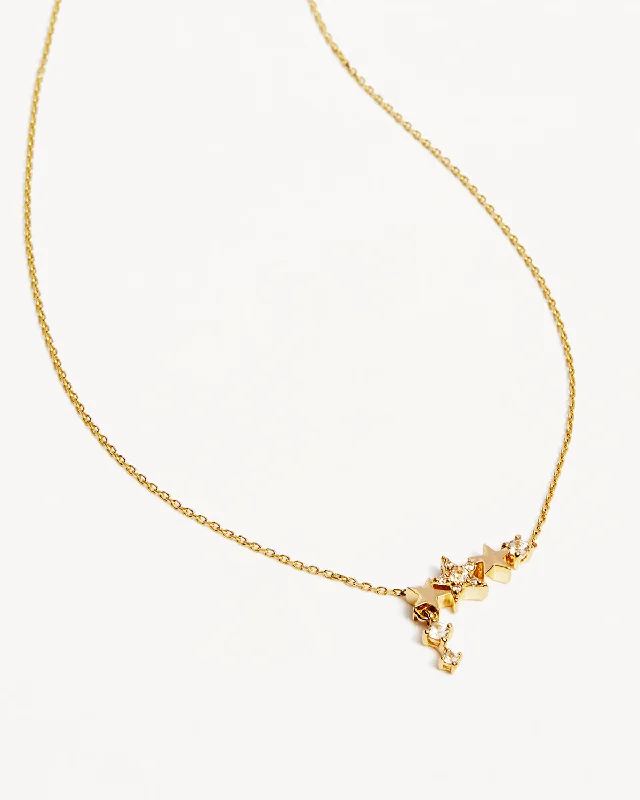 unique blue topaz ring 14k Solid Gold Stardust Lab-Grown Diamond Necklace