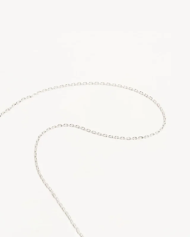 handmade macrame bracelet for men Sterling Silver 18" Signature Chain Necklace