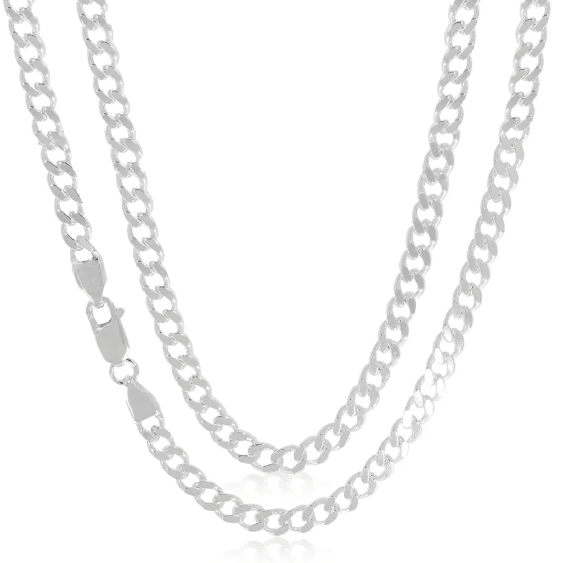 celestial moon and star necklace Sterling Silver 70cm Diamond Cut Curb Chain