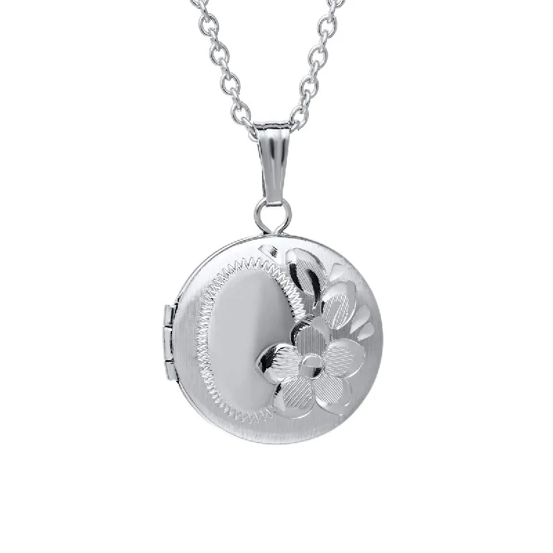 STERLING SILVER CHILDREN'S ROUND LOCKET