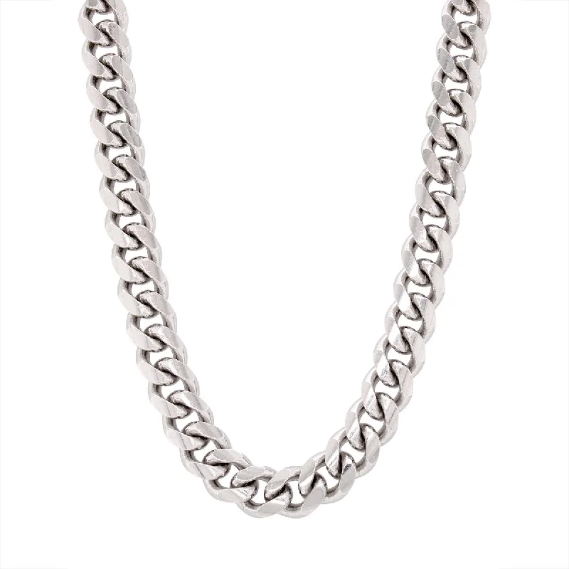 STERLING SILVER CURB LINK CHAIN NECKLACE