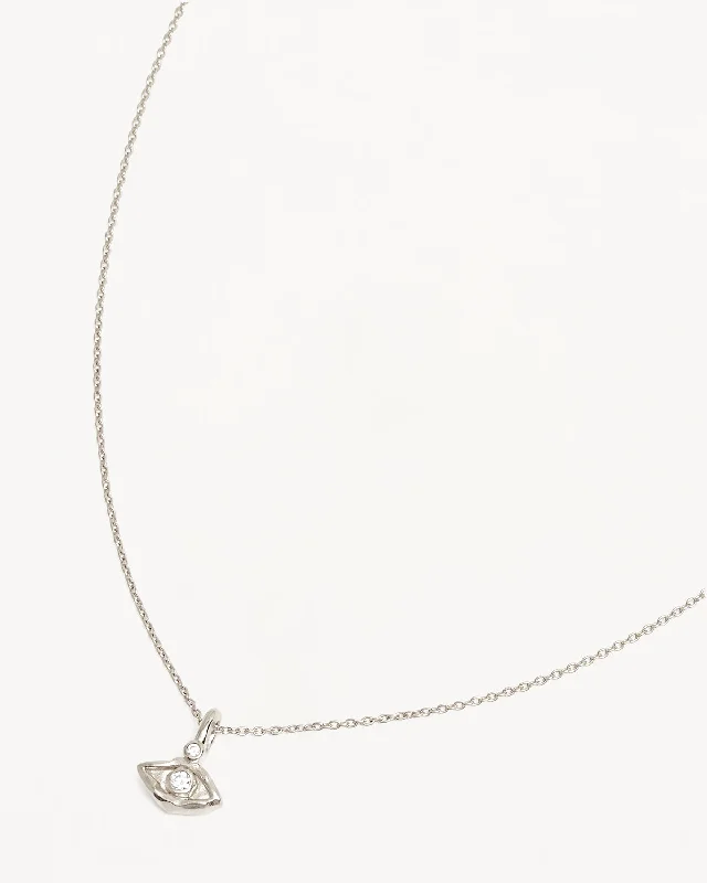 petite diamond promise ring Sterling Silver I am Protected Necklace