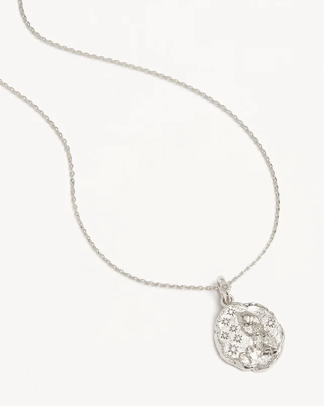 celestial star earrings stud Sterling Silver She is Zodiac Necklace - Aries