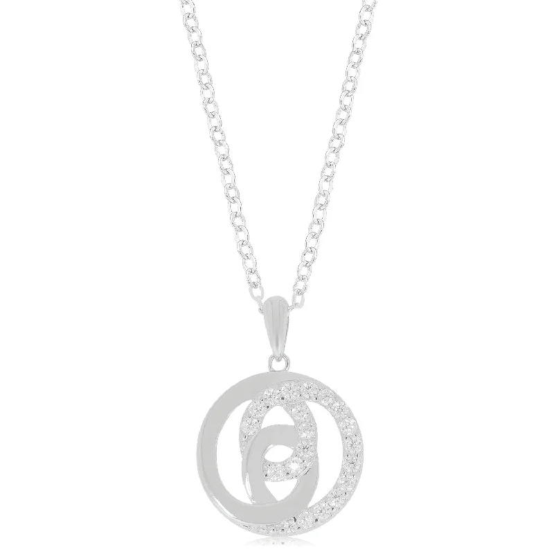 customized infinity bracelet Sterling Silver with Round Brilliant Cut Cubic Zirconia Pendant