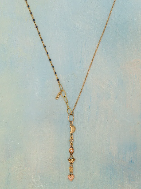 gold moonstone cocktail ring The Mystic Necklace