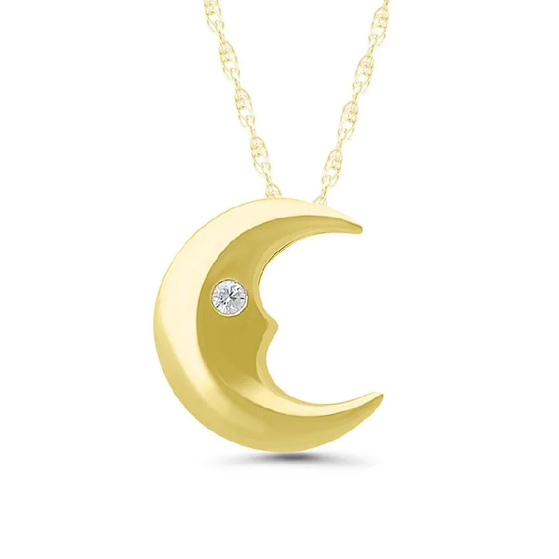 TO THE MOON AND BACK DIAMOND PENDANT