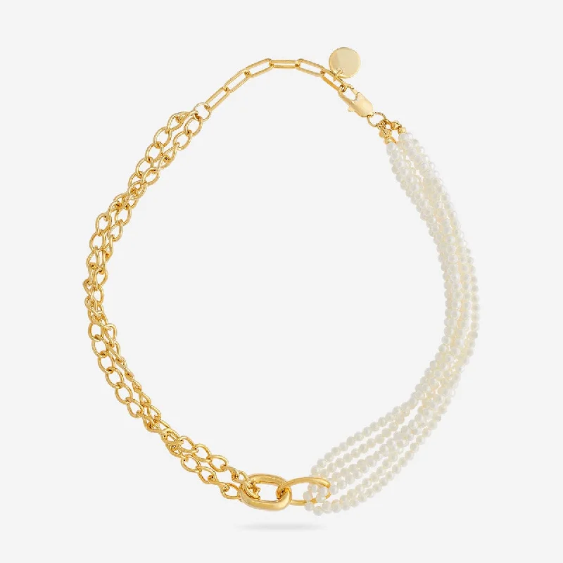 vintage-inspired moonstone necklace Trendy Pearl Necklace 174338