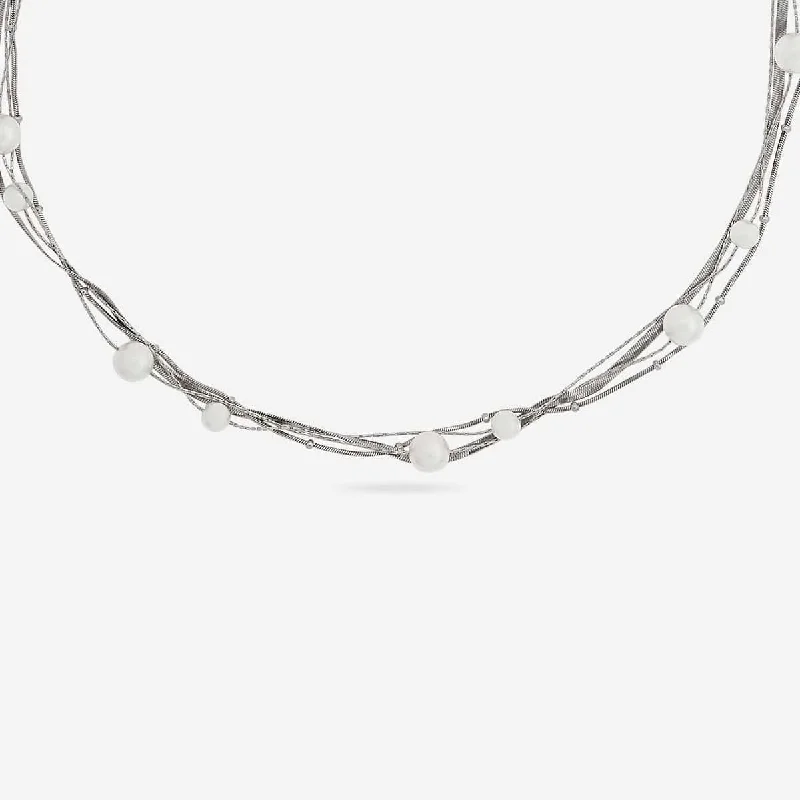 titanium black matte ring Trendy Pearl Necklace 174510