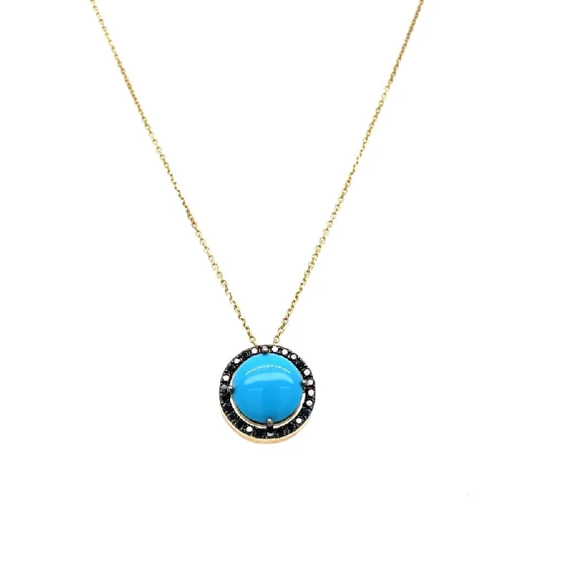 unique blue topaz ring Turquoise Pendant with Black Diamond Halo at Regard Jewelry in Austin, Texas unique blue topaz ring Turquoise Pendant with Black Diamond Halo at Regard Jewelry in Austin, Texas
