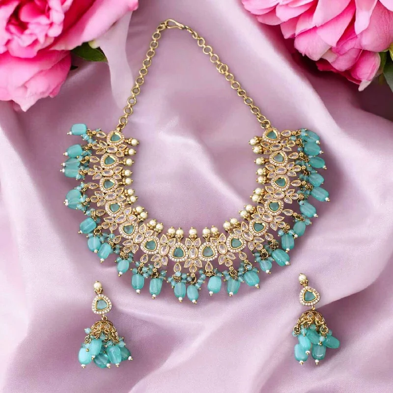 bold statement cuff bracelet Turquoise Zareh Victorian Jewellery Set - New Arrival