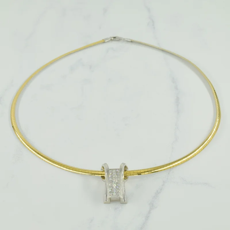 delicate marquise diamond band Two Tone Reversable Diamond Necklace | 0.90ctw | 18" | delicate marquise diamond band Two Tone Reversable Diamond Necklace | 0.90ctw | 18" |