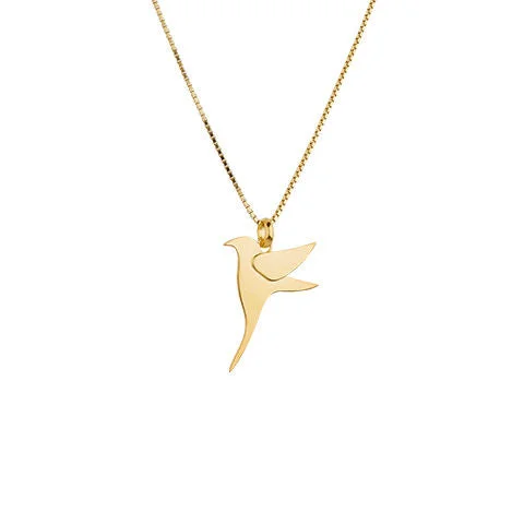 Free as a Bird Gold Plated Necklace