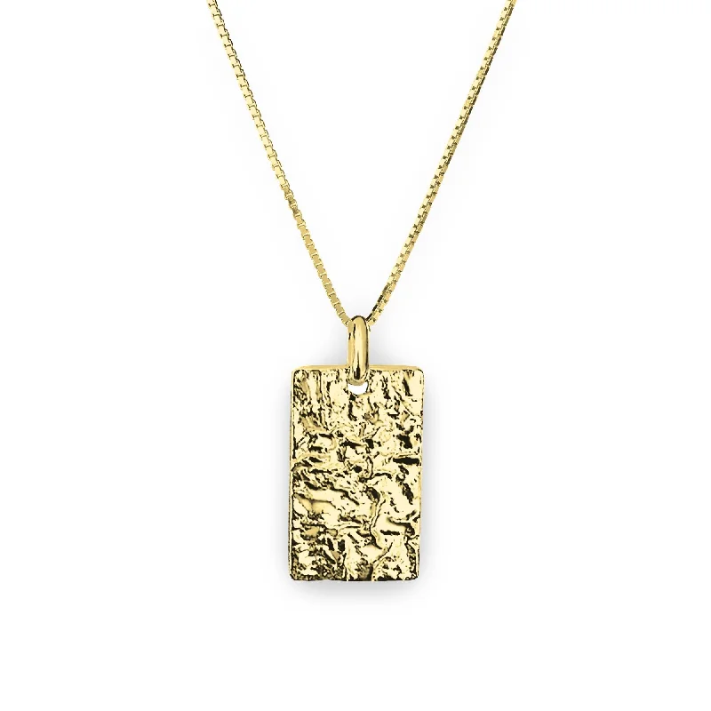 Organic Signet Gold Plated Necklace