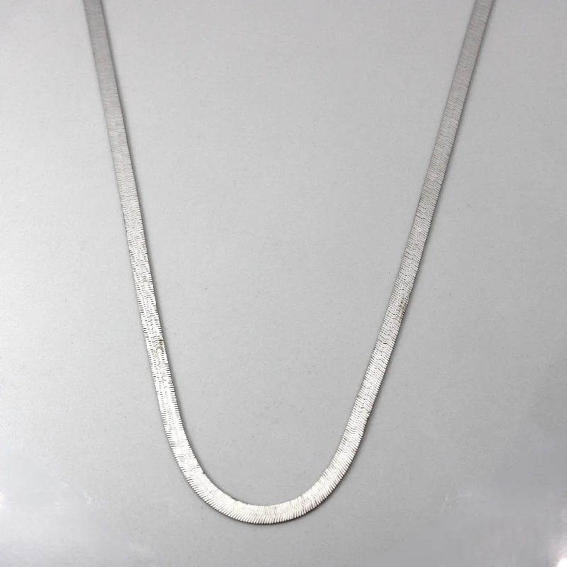 dainty ruby stacking rings White Gold Snake Chain | 18"|