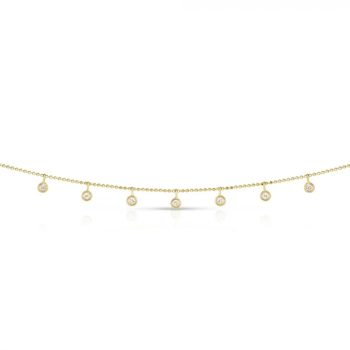gemstone teardrop earrings Yellow 14K Gold 0.25CT Dangling Diamonds(9) Necklace