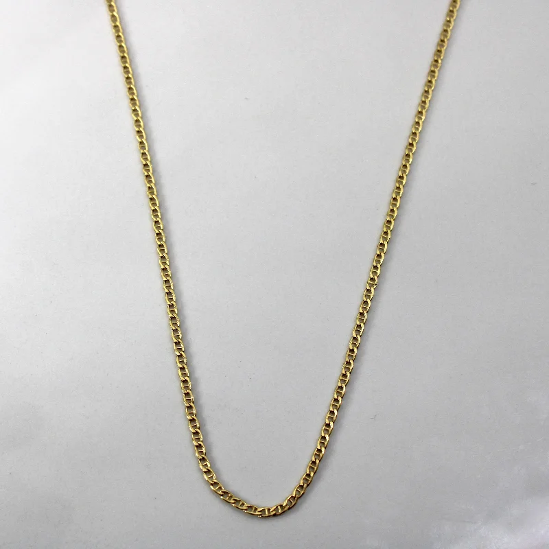 dainty sapphire gemstone bracelet Yellow Gold Anchor Chain | 18"|
