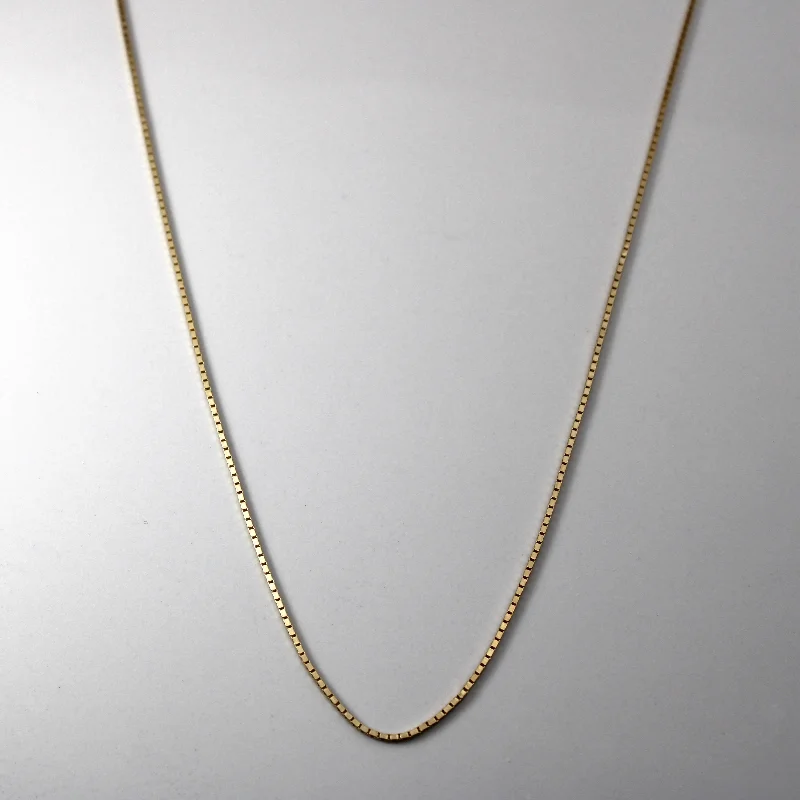 celestial galaxy planet earrings Yellow Gold Box Chain | 17"|