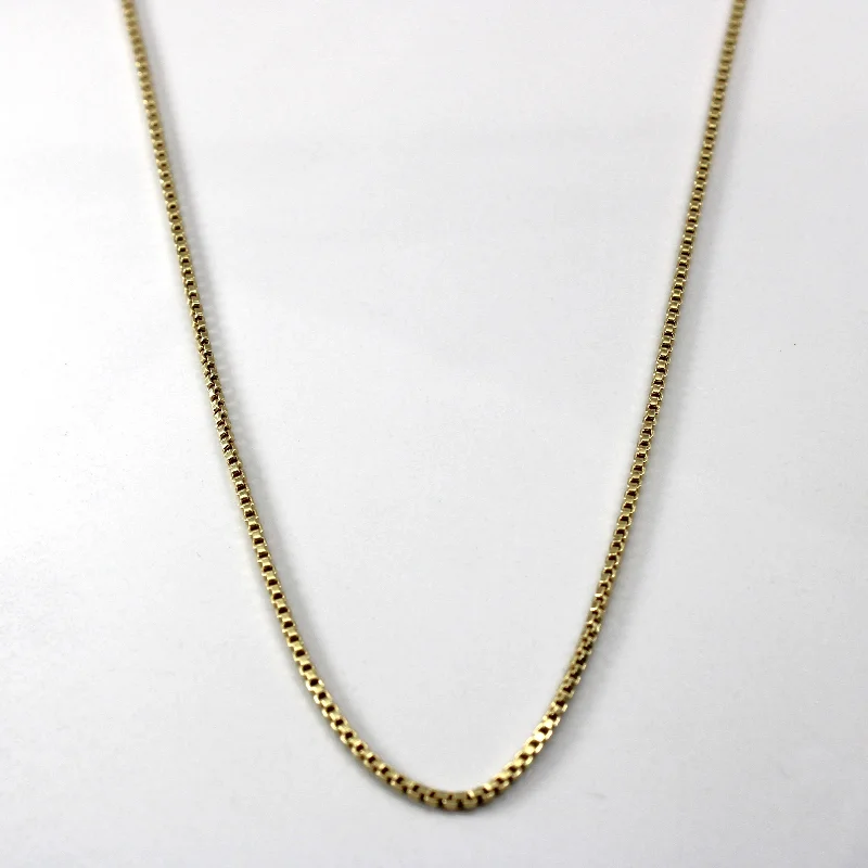 opal cluster ring unique Yellow Gold Box Link Chain | 24"|