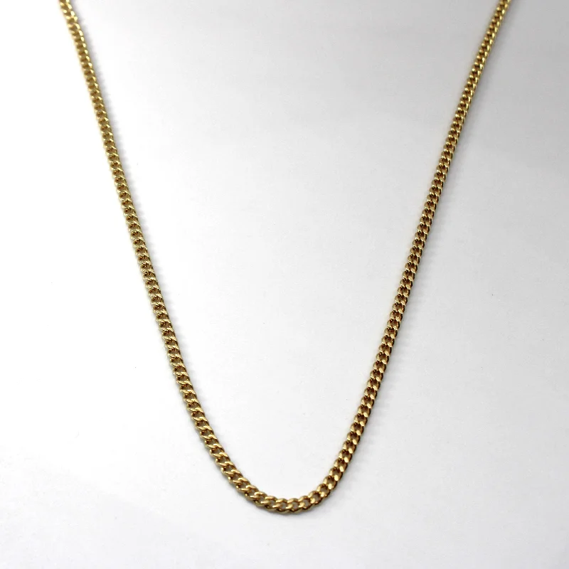 luxury diamond eternity ring Yellow Gold Cable Link Chain | 17"|