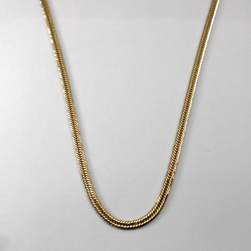 beaded wrap bracelet handmade Yellow Gold Curb Link Chain | 20"|
